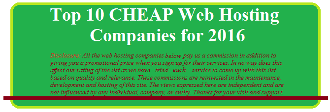 Top 10 Cheap Web Hosting Companies