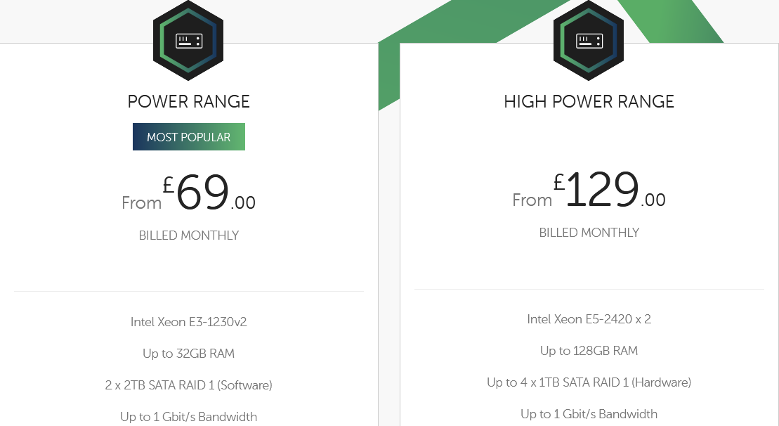 Heart Internet Dedicated Hosting Pricing