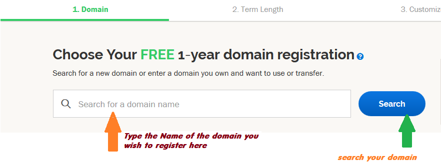 Registering a Domain Name at iPage