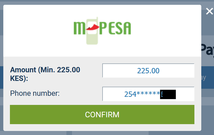 Enter ammount to withdraw from 1xBet Tanzania