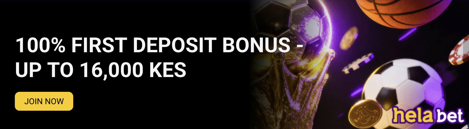 Helabet Kenya 100% first deposit bonus up to 16,000 KES