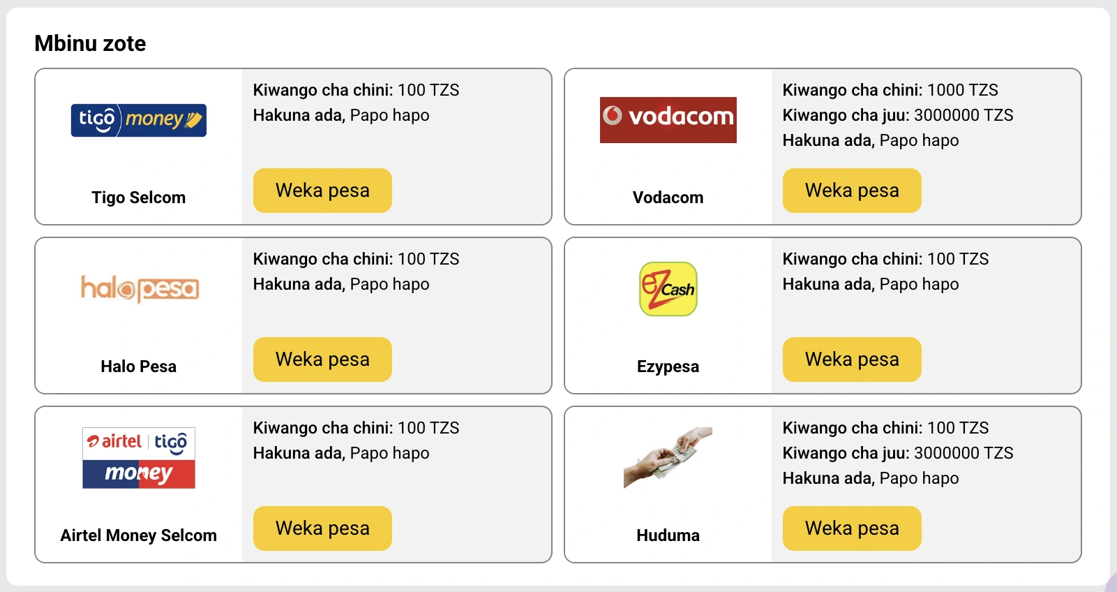 Njia za kuweka pesa Helabet Tanzania kupitia Tigo Vodacom Halo Pesa Ezypesa Airtel Money na Huduma