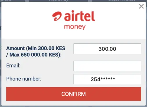 Megapari Kenya Airtel Deposits