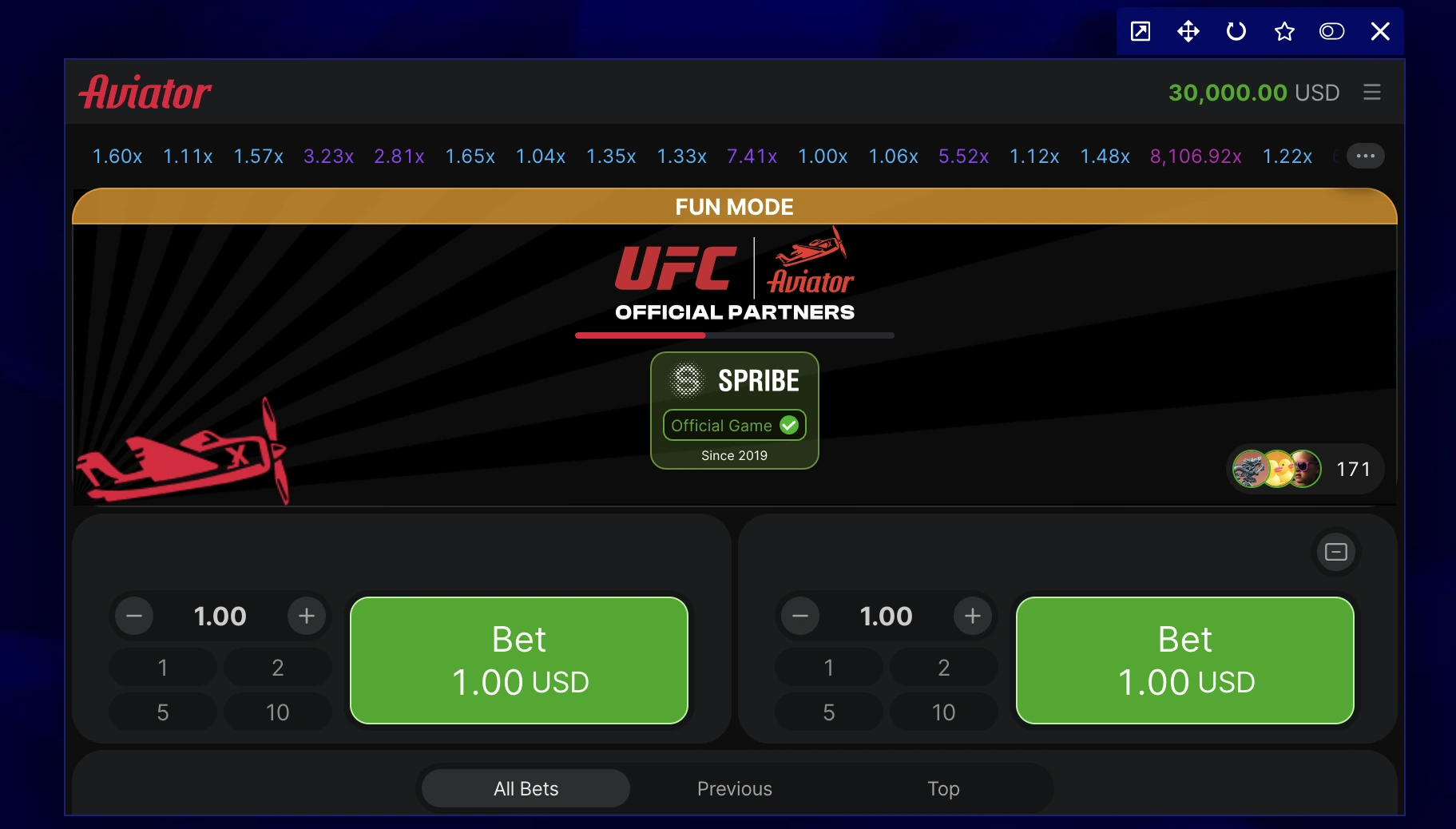 PariPesa Aviator game interface