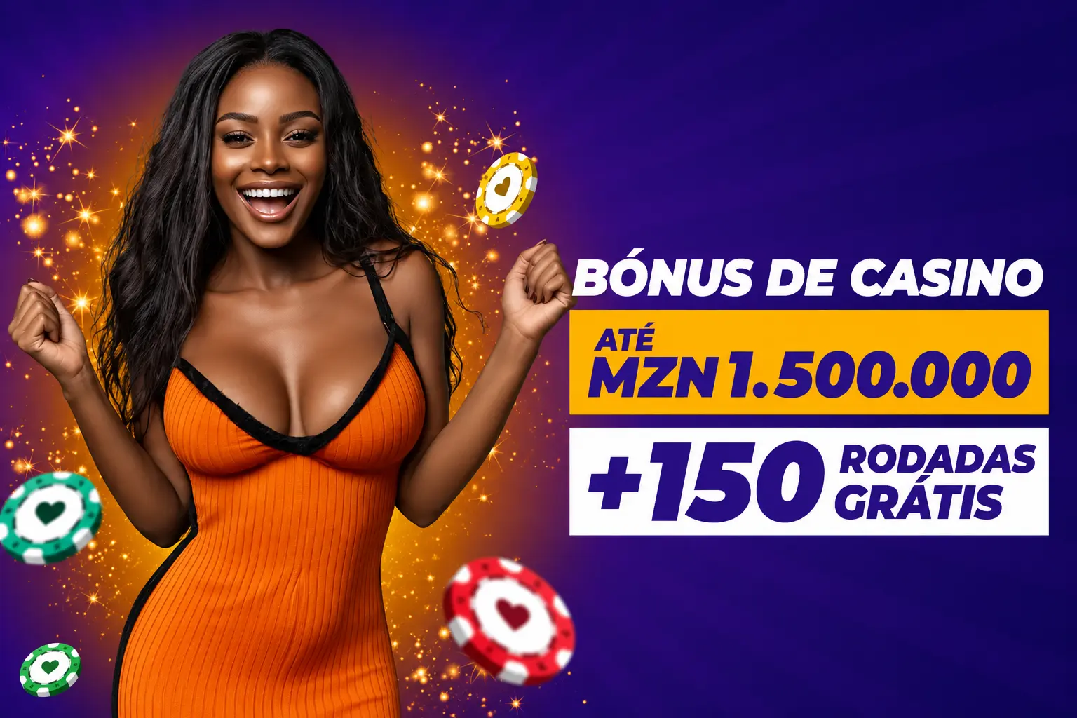 Bónus de casino PariPesa Moçambique até 1 500 000 MZN e 150 rodadas grátis