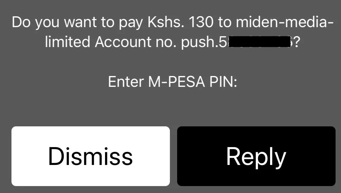 PariPesa Mpesa USSD (complete your transaction on your phone)