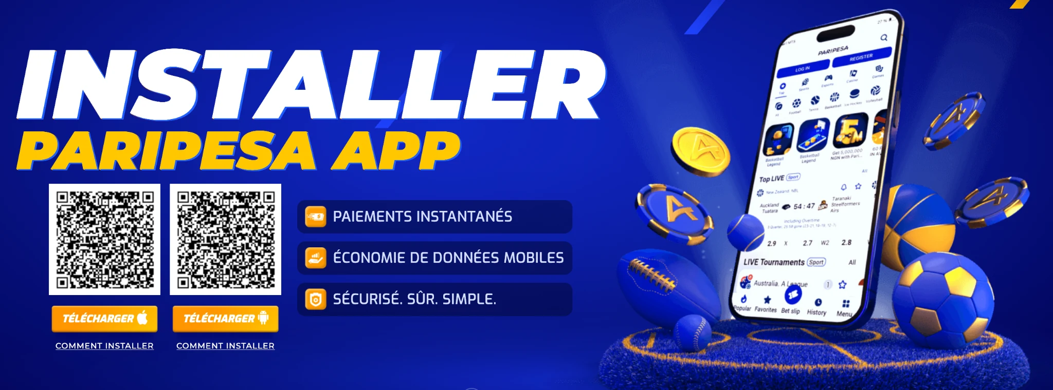 Application PariPesa Tchad pour Android et iOS