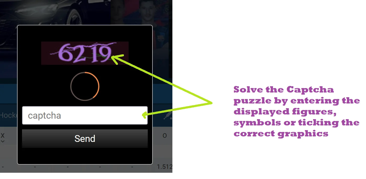 Enter captcha and prove you are not a robot