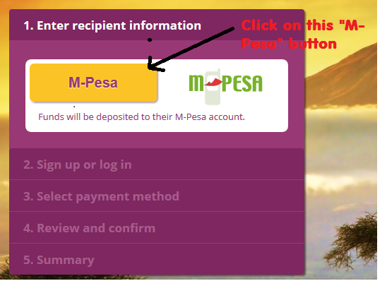 Select skrill mpesa withdrawal option